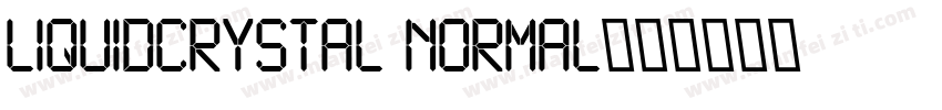 LiquidCrystal Normal字体转换